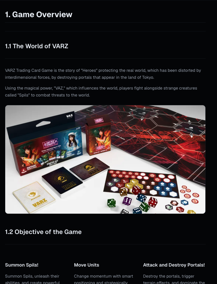 VARZ rulebook illustration